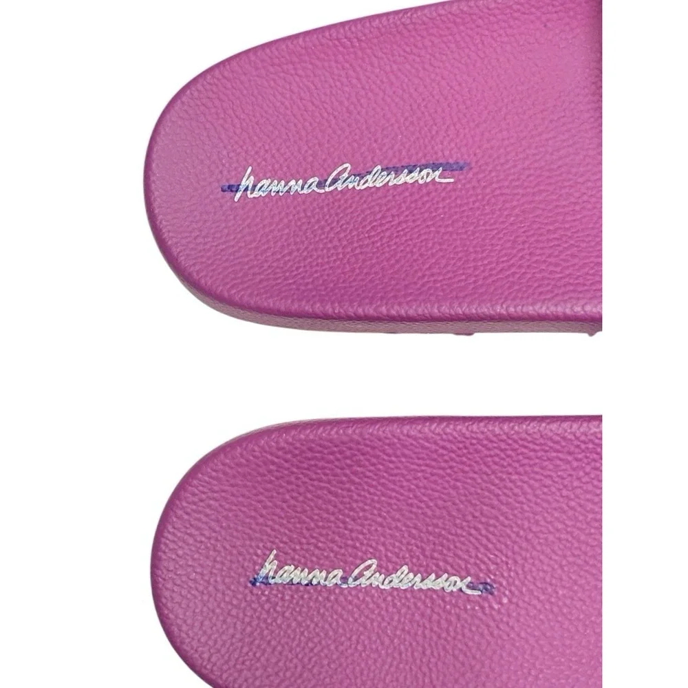 HANNA ANDERSSON Sandals Purple Rainbow Slides Shoes Youth Size 5
